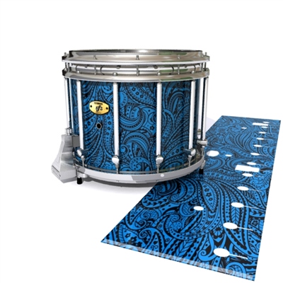 Yamaha 9300/9400 Field Corps Snare Drum Slip - Navy Blue Paisley (Themed)