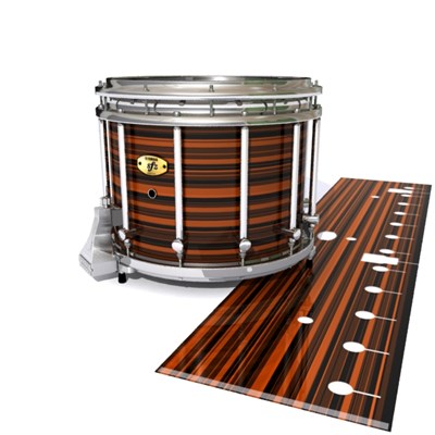 Yamaha 9300/9400 Field Corps Snare Drum Slip - Orange Horizon Stripes (Orange)