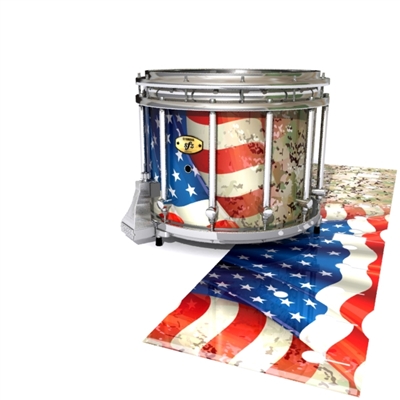 Yamaha 9300/9400 Field Corps Snare Drum Slip - Patriotic Camo Fade