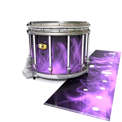 Yamaha 9300/9400 Field Corps Snare Drum Slip - Purple Flames (Themed)