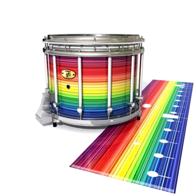Yamaha 9300/9400 Field Corps Snare Drum Slip - Rainbow Stripes (Themed)
