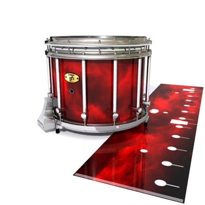 Yamaha 9300/9400 Field Corps Snare Drum Slip - Red Smokey Clouds (Themed)