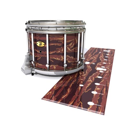 Yamaha 9300/9400 Field Corps Snare Drum Slip - Sabertooth Tiger Camouflage (Red)