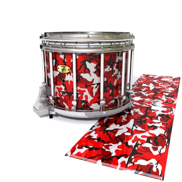 Yamaha 9300/9400 Field Corps Snare Drum Slip - Serious Red Traditional Camouflage (Red)