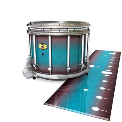 Yamaha 9300/9400 Field Corps Snare Drum Slip - Shark Attack (Aqua) (Red)