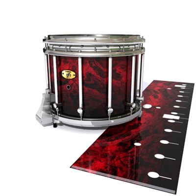 Yamaha 9300/9400 Field Corps Snare Drum Slip - Volcano GEO Marble Fade (Red)