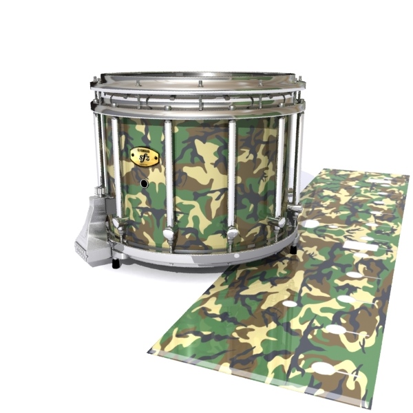 Yamaha 9300/9400 Field Corps Snare Drum Slip - Woodland Traditional Camouflage (Neutral)