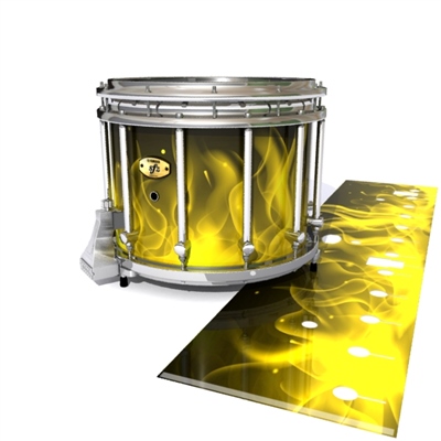 Yamaha 9300/9400 Field Corps Snare Drum Slip - Yellow Flames (Themed)