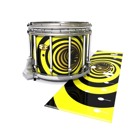 Yamaha 9300/9400 Field Corps Snare Drum Slip - Yellow Vortex Illusion (Themed)