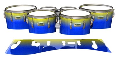 Yamaha 8200 Field Corps Tenor Drum Slips - Afternoon Fade (Blue)