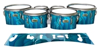 Yamaha 8200 Field Corps Tenor Drum Slips - Blue Feathers (Themed)