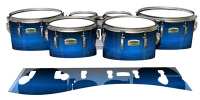Yamaha 8200 Field Corps Tenor Drum Slips - Cayman Night (Blue)