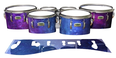 Yamaha 8200 Field Corps Tenor Drum Slips - Colorful Galaxy (Themed)