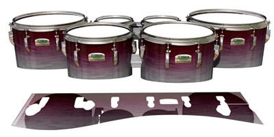 Yamaha 8200 Field Corps Tenor Drum Slips - Cranberry Stain (Red)