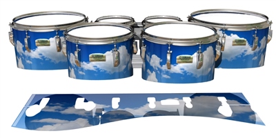 Yamaha 8200 Field Corps Tenor Drum Slips - Cumulus Sky (Themed)