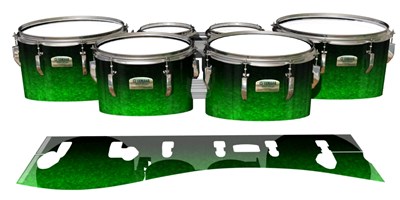 Yamaha 8200 Field Corps Tenor Drum Slips - Emerald Fade (Green)