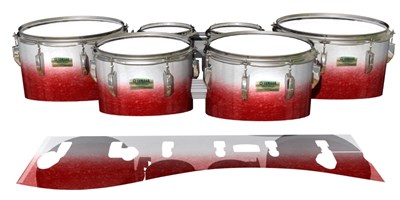 Yamaha 8200 Field Corps Tenor Drum Slips - Frosty Red (Red)