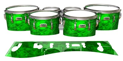Yamaha 8200 Field Corps Tenor Drum Slips - Green Cosmic Glass (Green)