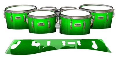 Yamaha 8200 Field Corps Tenor Drum Slips - Green Grain Fade (Green)