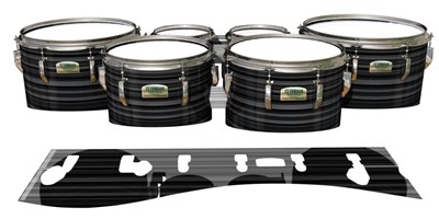 Yamaha 8200 Field Corps Tenor Drum Slips - Grey Horizon Stripes (Neutral)