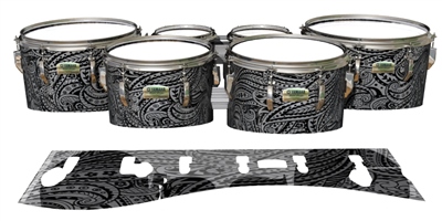 Yamaha 8200 Field Corps Tenor Drum Slips - Grey Paisley (Themed)