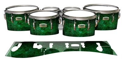 Yamaha 8200 Field Corps Tenor Drum Slips - Hulk Green (Green)