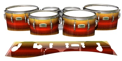 Yamaha 8200 Field Corps Tenor Drum Slips - Jupiter Storm (Red) (Yellow)