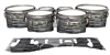 Yamaha 8200 Field Corps Tenor Drum Slips - Lateral Brush Strokes Black and White (Neutral)