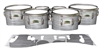 Yamaha 8200 Field Corps Tenor Drum Slips - Lateral Brush Strokes Grey and White (Neutral)