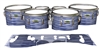 Yamaha 8200 Field Corps Tenor Drum Slips - Lateral Brush Strokes Navy Blue and White (Blue)
