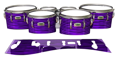 Yamaha 8200 Field Corps Tenor Drum Slips - Lateral Brush Strokes Purple and Black (Purple)