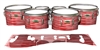 Yamaha 8200 Field Corps Tenor Drum Slips - Lateral Brush Strokes Red and White (Red)