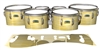 Yamaha 8200 Field Corps Tenor Drum Slips - Lateral Brush Strokes Yellow and White (Yellow)