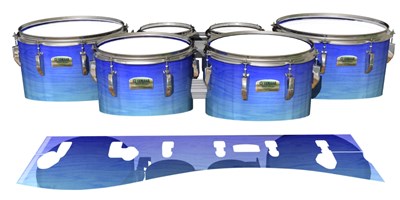 Yamaha 8200 Field Corps Tenor Drum Slips - Marine Maple Fade (Blue)