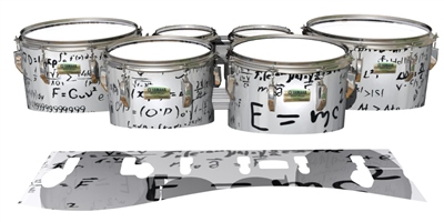 Yamaha 8200 Field Corps Tenor Drum Slips - Mathmatical Equations on White (Themed)