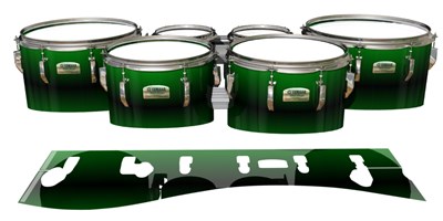 Yamaha 8200 Field Corps Tenor Drum Slips - Molecular Green Fade (Green)