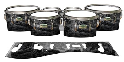 Yamaha 8200 Field Corps Tenor Drum Slips - Mountain GEO Marble Fade (Neutral)