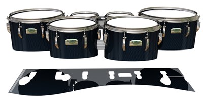 Yamaha 8200 Field Corps Tenor Drum Slips - Navy Carbon Fade (Blue)