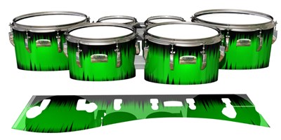 Yamaha 8200 Field Corps Tenor Drum Slips - Nightbreak (Green)