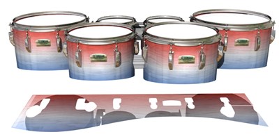 Yamaha 8200 Field Corps Tenor Drum Slips - Patriotic Maple Fade (Red) (Blue)