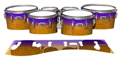 Yamaha 8200 Field Corps Tenor Drum Slips - Purple Canyon Rain (Orange) (Purple)