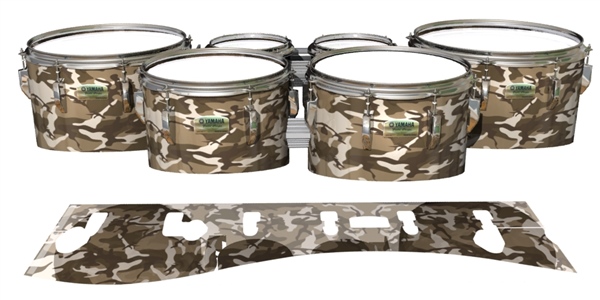 Yamaha 8200 Field Corps Tenor Drum Slips - Quicksand Traditional Camouflage (Neutral)