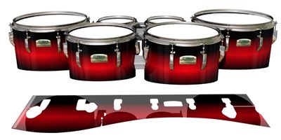 Yamaha 8200 Field Corps Tenor Drum Slips - Red Line Red (Red)