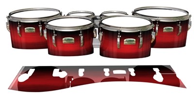 Yamaha 8200 Field Corps Tenor Drum Slips - Rose Stain Fade (Red)