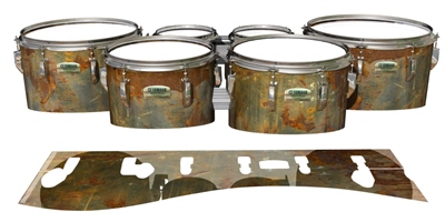 Yamaha 8200 Field Corps Tenor Drum Slips - Rusted Metal (Themed)