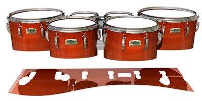 Yamaha 8200 Field Corps Tenor Drum Slips - Scarlet Stain (Orange)