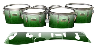 Yamaha 8200 Field Corps Tenor Drum Slips - Snowy Evergreen (Green)