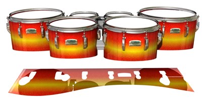 Yamaha 8200 Field Corps Tenor Drum Slips - Sunfire (Orange) (Yellow)