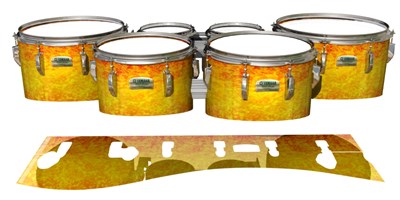 Yamaha 8200 Field Corps Tenor Drum Slips - Sunleaf (Orange) (Yellow)