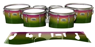 Yamaha 8200 Field Corps Tenor Drum Slips - Tropical Hybrid (Green) (Yellow)